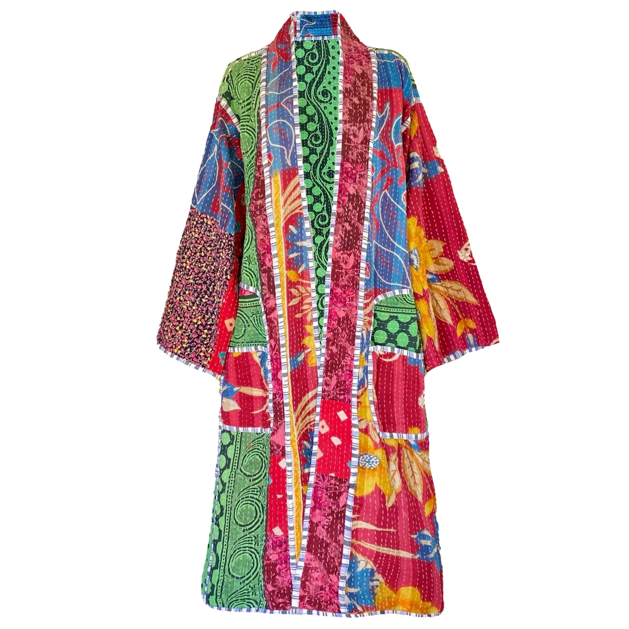 Urda Cotton Vintage Quilted Kantha Coat ONE OF KIND