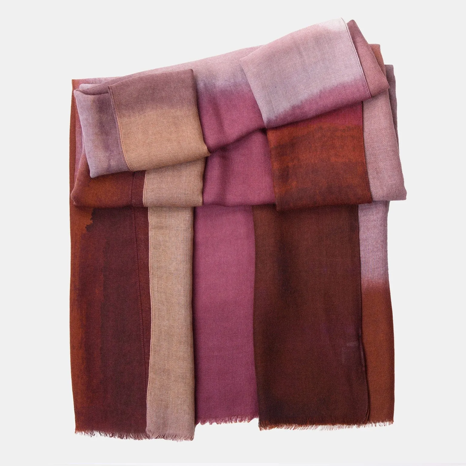 Vicenza - Wool & Silk Scarf - Burgundy