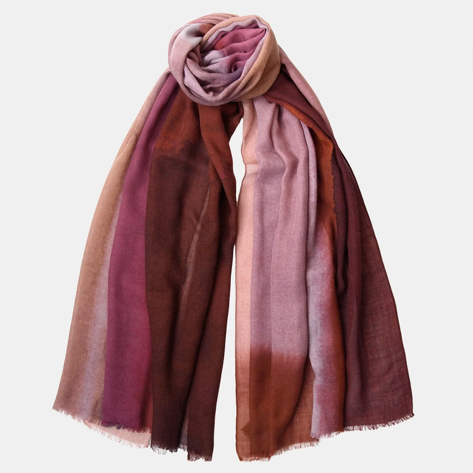 Vicenza - Wool & Silk Scarf - Burgundy