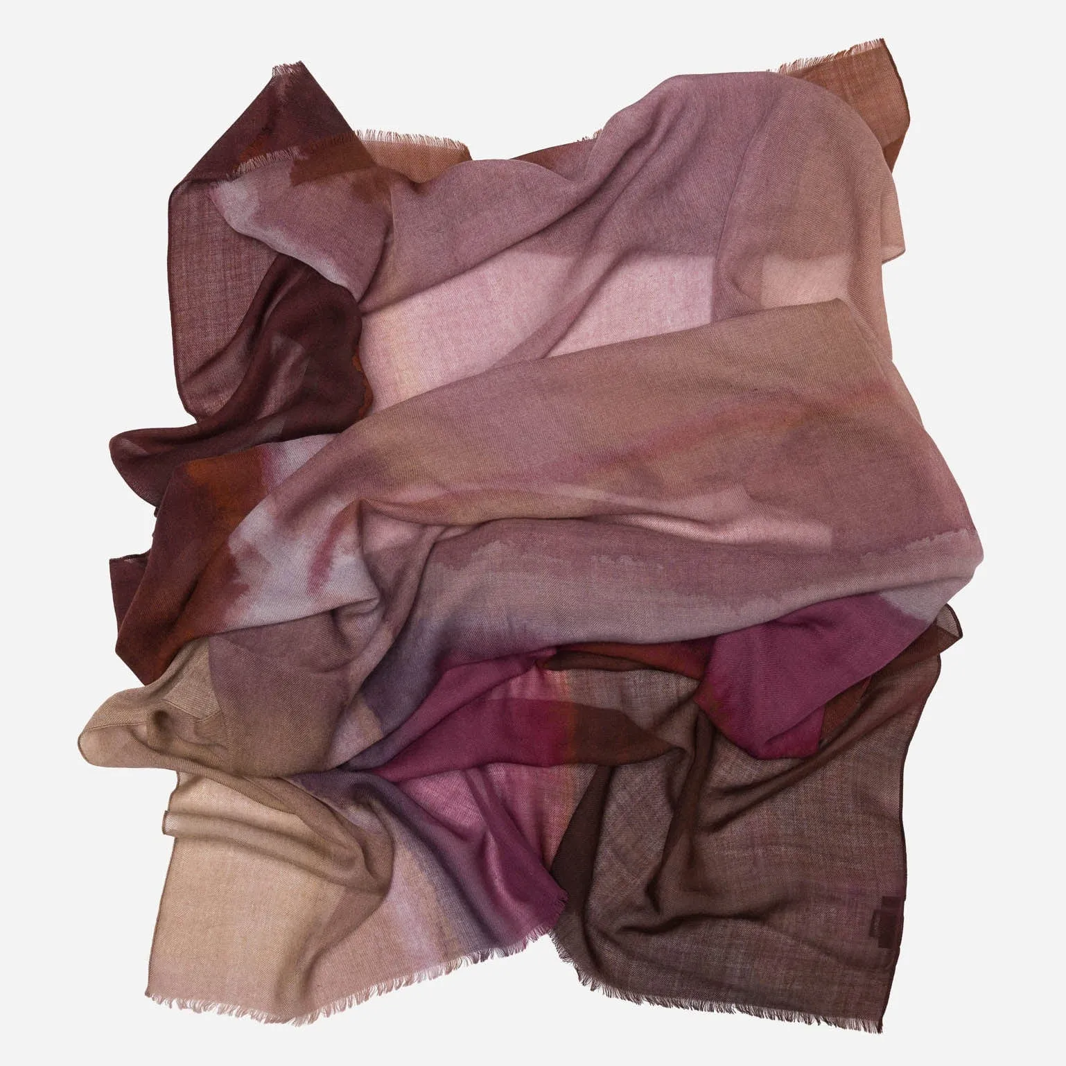 Vicenza - Wool & Silk Scarf - Burgundy