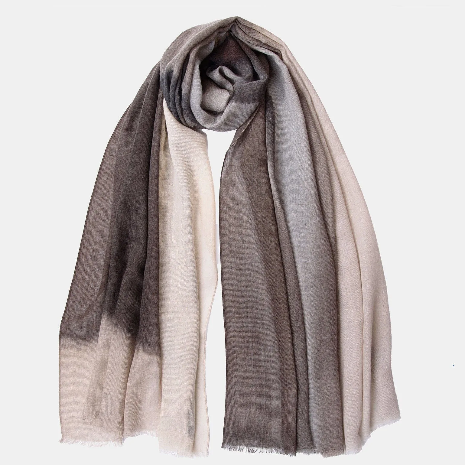 Vicenza - Wool & Silk Scarf - Grey